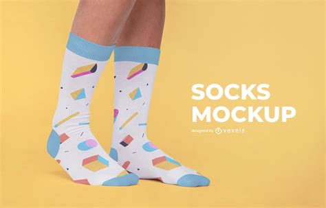 socks pattern mockup design psd mockup