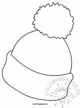 Winter Hat Template Hats Coloring Pages Colouring Outline Christmas Templates Ornament Coloringpage Eu Felt Crafts Kids Pattern Cap Cards Craft sketch template