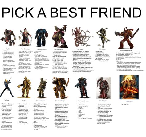 Pick A Best Friend The Commissan The Space Marine The