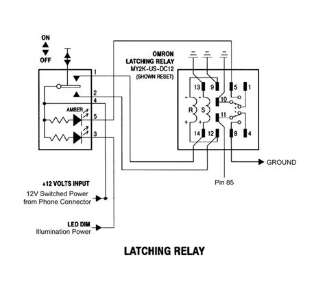 diagram  pin latching relay wiring diagram schematic mydiagramonline