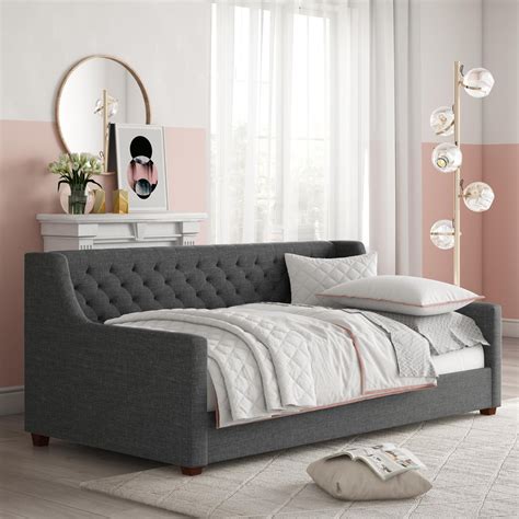 dhp jordyn upholstered daybed twin sofa bed multiple colors  walmartcom