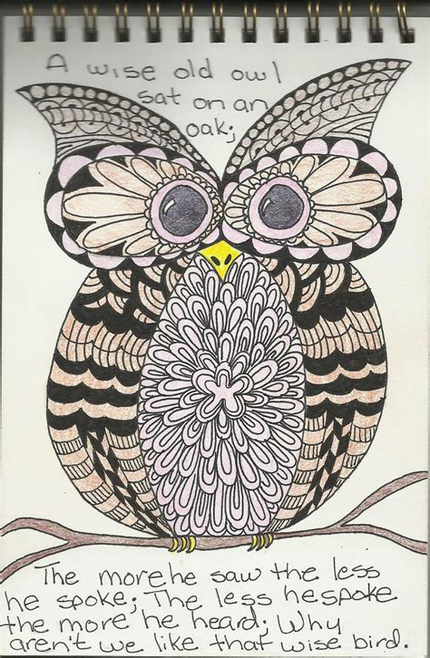 knitting ii zentangle owl