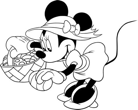 minnie  easter eggs coloring page