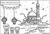 Eid Fitr Masjid Themumeducates Muslim sketch template