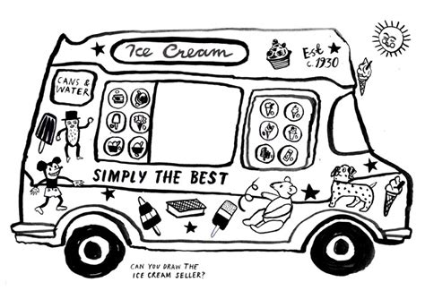 ice cream truck coloring page coloring ice cream cookie monster