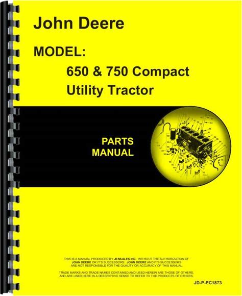 John Deere 750 Tractor Parts Manual