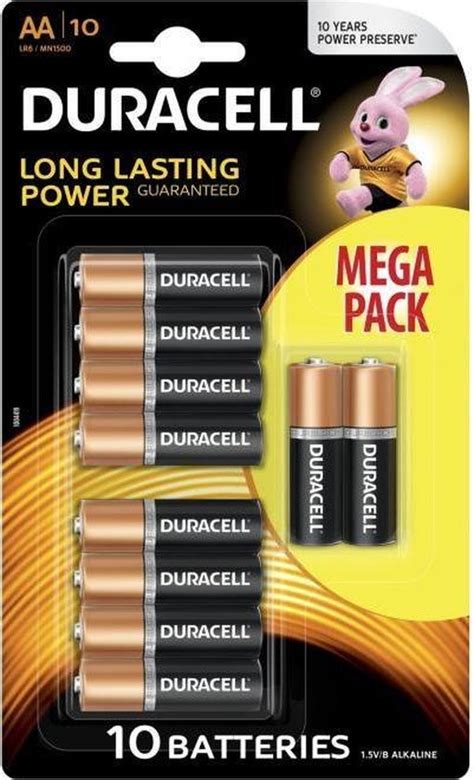 10 Stuks Duracell Mega Pack Lr6 Aa R6 Mn 1500 1 5v Alkaline