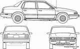 Oldsmobile Cutlass Siera Blueprintbox Supreme Brougham sketch template