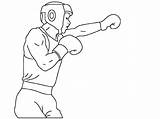 Boxing Boxe Gant Colorier sketch template