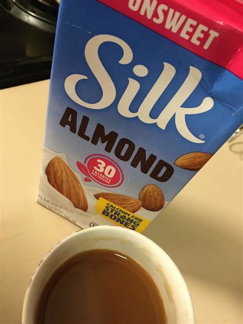 silk unsweet almond milk  cuppa