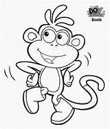 Monkey Coloring Pages Dora Cartoon sketch template
