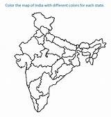 India Map Coloring Drawing Pages Flag Printable Kids State States Hindi Outline Blank Print Drawings Maps Vector Colouring Color Sheets sketch template
