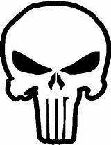 Punisher Skull Clipart Stencil Decal Printable Sticker Tattoo Comic Templates Logo Decals Template Stencils Fastdecals Silhouette Cliparts Patterns Clipground Shipping sketch template