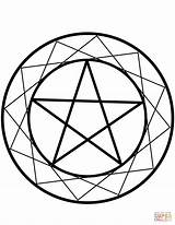 Wiccan sketch template