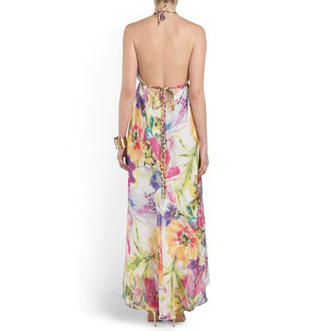 yumi kim silk floral print vastflora sasha maxi halter dress small 279 ebay