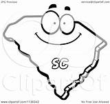 Carolina South Clipart State Cartoon Happy Outlined Character Vector Coloring Cory Thoman Carlina Clip 2021 Clipground Clipartof Use sketch template