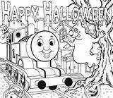 Coloring Halloween Thomas Train Kids Printable Pages Tank Engine Sheets Activities Doubting Color Colouring Easter Printables Print Worksheets Friends Cartoon sketch template