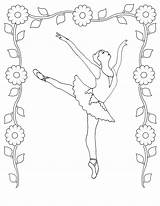 Coloring Pages Ballet Dancer Ballerina Colouring Kids Printable sketch template