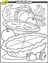 Coloring Crayola Thanksgiving Pages Fall Christmas Cornucopia Food Pie Color Feast Printable Pumpkin Hajj Dude Perfect Sheets Print Dinner Plate sketch template