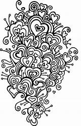 Coloring Pages Valentines Adults Adult Swirls Sheets Printable Heart Hearts Gel Pens Kids Colouring Choose Board sketch template