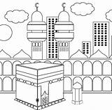 Coloring Pages Mecca Hajj Kaba Ka Kaaba Getcolorings Colouring Color Bah Getdrawings sketch template