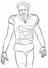 Coloring Odell Beckham Rodgers Browns Coloringonly Supercoloring Colorironline sketch template