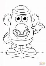 Potato Mr Head Coloring Pages Drawing Mister Toy Story Printable Template Sheets Templates Popular Paper Coloringhome Categories sketch template