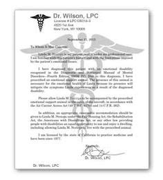 sample letter  therapy support animal doctors note   service