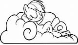 Ponyville Sleeping Colora Stampa sketch template