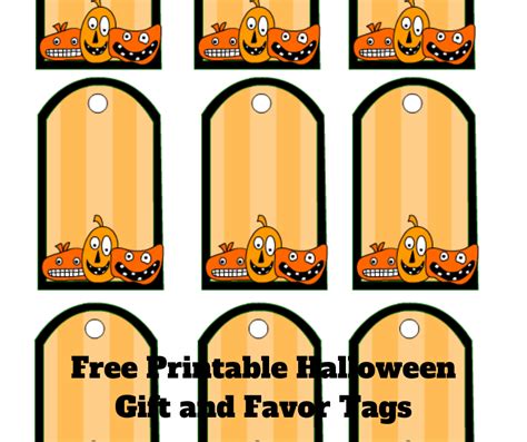 printable halloween gift  favor tags