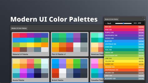 modern ui color palettes extension  adobe photoshop illustrator