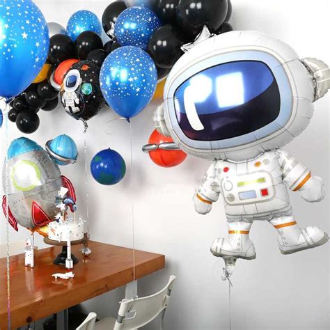 Astronaut Rocket Ship Foil Balloons Outer Space Party