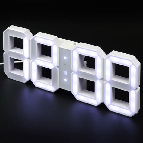 led clock white kibardindesign touch  modern