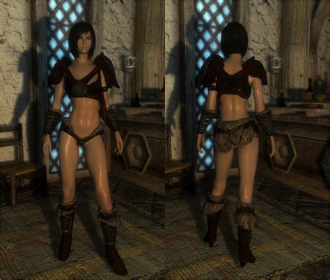sexy vanilla female armor for unp and sevenbase with bbp at skyrim