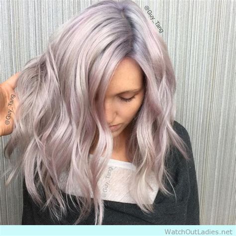 Ash Pearl Blonde Hair Trend For Fall Hair Styles Lilac