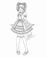 Lolita Ebsi Deviantart Lineart Coloring Pages Books sketch template
