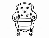 Armchair Coloring Chair Classic Getdrawings Coloringcrew Pages Getcolorings sketch template