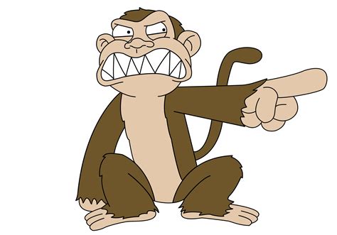 angry monkey cartoon clipart