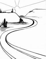 River Clipart Path Winding Flowing Road Clip Drawing Creek Cliparts Clipartmag Clipground Pluspng Transparent sketch template
