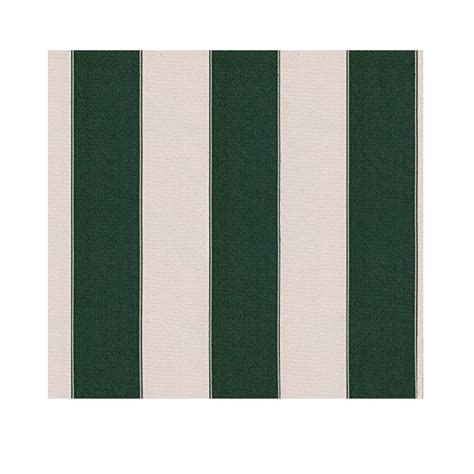 stripe canvas awning fabric waterproof outdoor fabric  hunter green white  yards