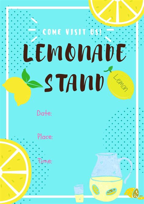 printable lemonade stand sign template
