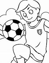 Coloring Pages Kids Printable Playing Soccer Clipart Sandbox sketch template