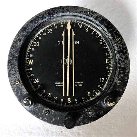 compass direction indicator kollsman type    poly plane  aeroantique