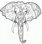 Ilustracion Elefanten sketch template