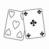 Cards Playing Coloring Pages Symbols Malvorlagen Zodiac Good Gif Goodluck sketch template