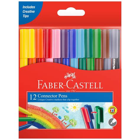 faber castell connector  colour markers assorted wallet   impact