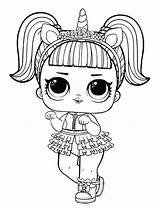 Lol Coloring Doll Unicorn Pages Dolls Surprise Printable Print sketch template