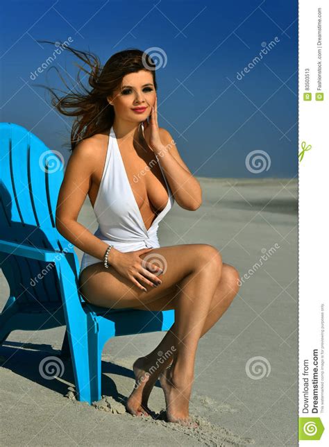 Fashion Photo Of Hot Beautiful Girl Model Relaxing On The