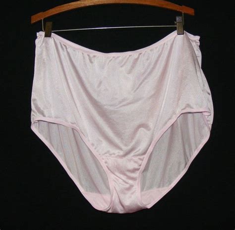 vintage size 13 pink nylon cotton gusset granny panties
