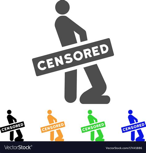 Censored Gay Oral Sex Icon Royalty Free Vector Image